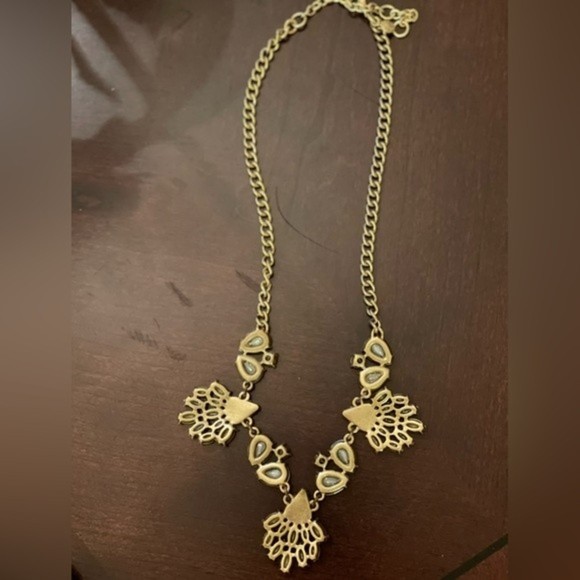 J. Crew Floral Yellow Multi Stone Statement Gold Tone Rhinestones # 243 - Picture 8 of 9